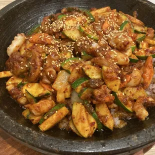 Octopus Dolsot Bibimbap