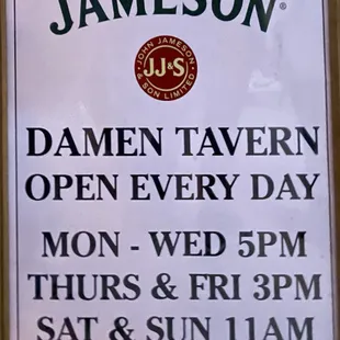 a sign for jameson&apos;s tavern