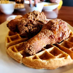 fried chicken and waffles