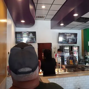 Entering the serving line