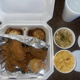 3 Fried Chicken Wings &amp; 2 Sides