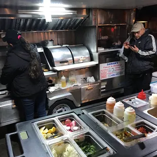 customers in the kitchen