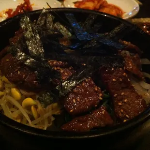Galbi dolsot bibimbop ($12)