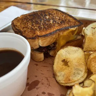 Brisket grilled cheese