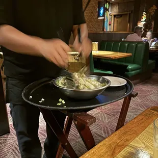 Hand tossed salad at table side