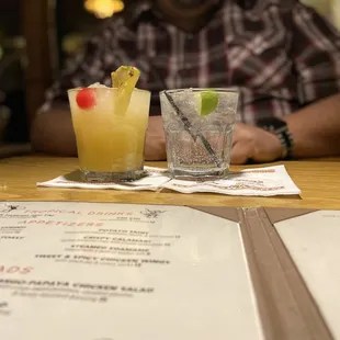 Mai Tai and vodka soda