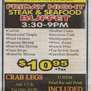 the menu