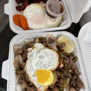 Tocilog and sisig