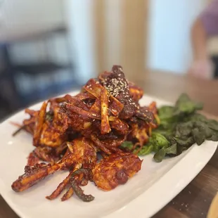 Spicy raw marinated crab