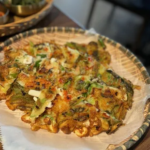 Haemul pajeon (seafood pancake)