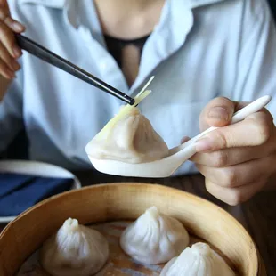 Soup Dumplings - juicy pork soup dumplings bursting with flavor