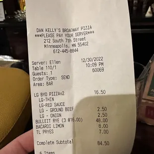 $16 dollar 1 shot drink--- we have been ripped off!!!! Beware drink prices are high.