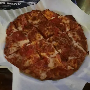 a pepperoni pizza