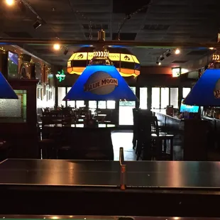 a ping pong table