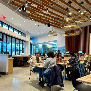 people eating in a restaurant