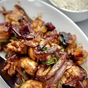 Three Cup Chicken (classic Taiwanese dish) with more of a fusion taste