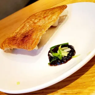 CRISPY dumplings--so unusual and delicious! I love  this dish!