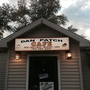 the front of the building