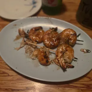 Shrimp skewers
