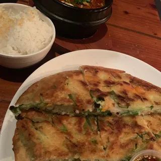 Kimchi and Seafood Pancake