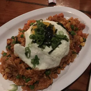 Kimchi Fried Rice with Spam