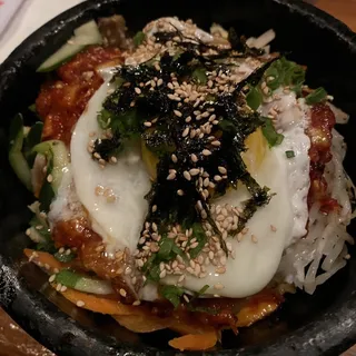Stone Bowl Bibimbap with Kimchi