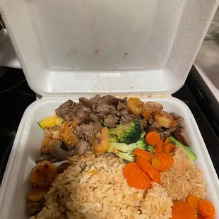 Hibachi steak and shrimp