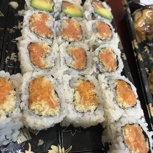 Alaska Roll, Spicy Tuna, Spicy Salmon