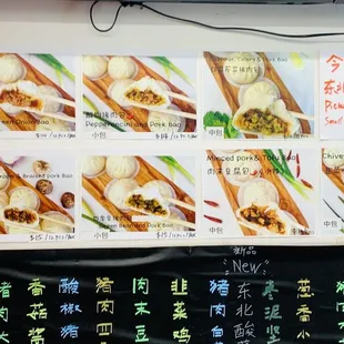 menu, sushi and sashimi