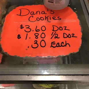 a cake with a price tag on it