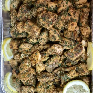 Garlic butter Salmon Bites