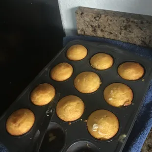 Corn bread muffin