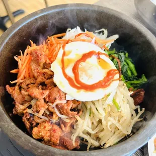 Spicy Pork Hot Stone Pot - so good!