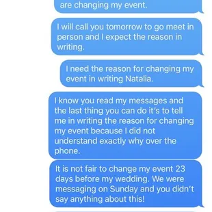 a text message sent by a woman