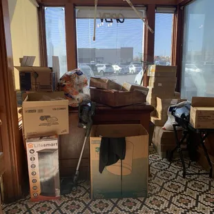 Storage mess.