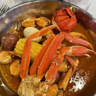 Friday special with crab, shrimp and lobster