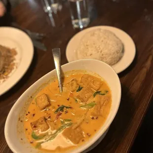 Red curry with tofu