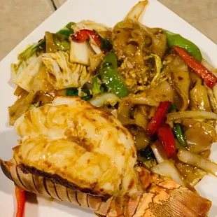 Drunken noodles Lobster