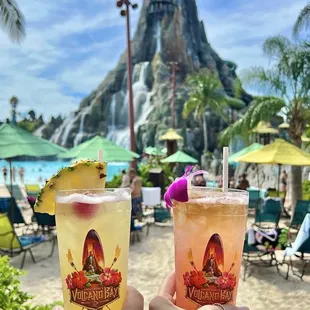 View from the bar area with our drinks