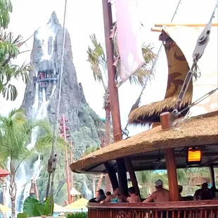 View of Dancing Dragons Boat Bar and Krakatau from one of the adjacent tables.