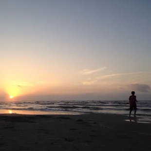 Sunrise on the beach.