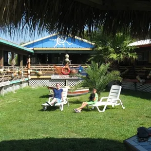 Great outdoor space that includes this kids play area, a super grill area, and common porch.