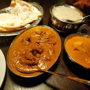 Goat curry and Fish Korma