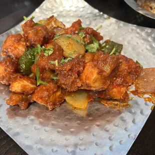 a plate of food on a table