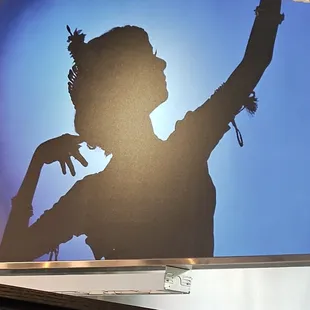 Shadow photo inside the restaurant.  This was quite striking.