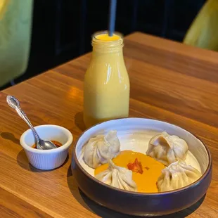 Chicken Momo (4pcs), Mango Lassi (11/2021)