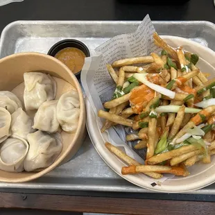 Lamb Momo &amp; Masala Fries - delicious!