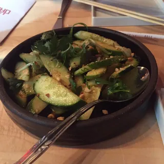 Smashed Cucumbers