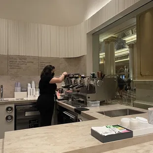 Ritual Coffee is now being served but not their signature hot chocolate and shakes yet.