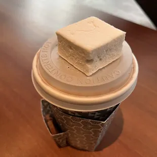 Mission hot chocolate with marshmallow